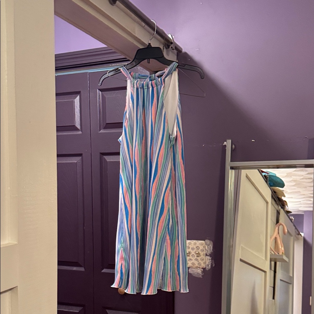 Multicolor Striped Sleeveless Dress